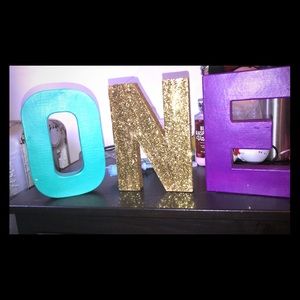 ONE - wood letters for first birthday